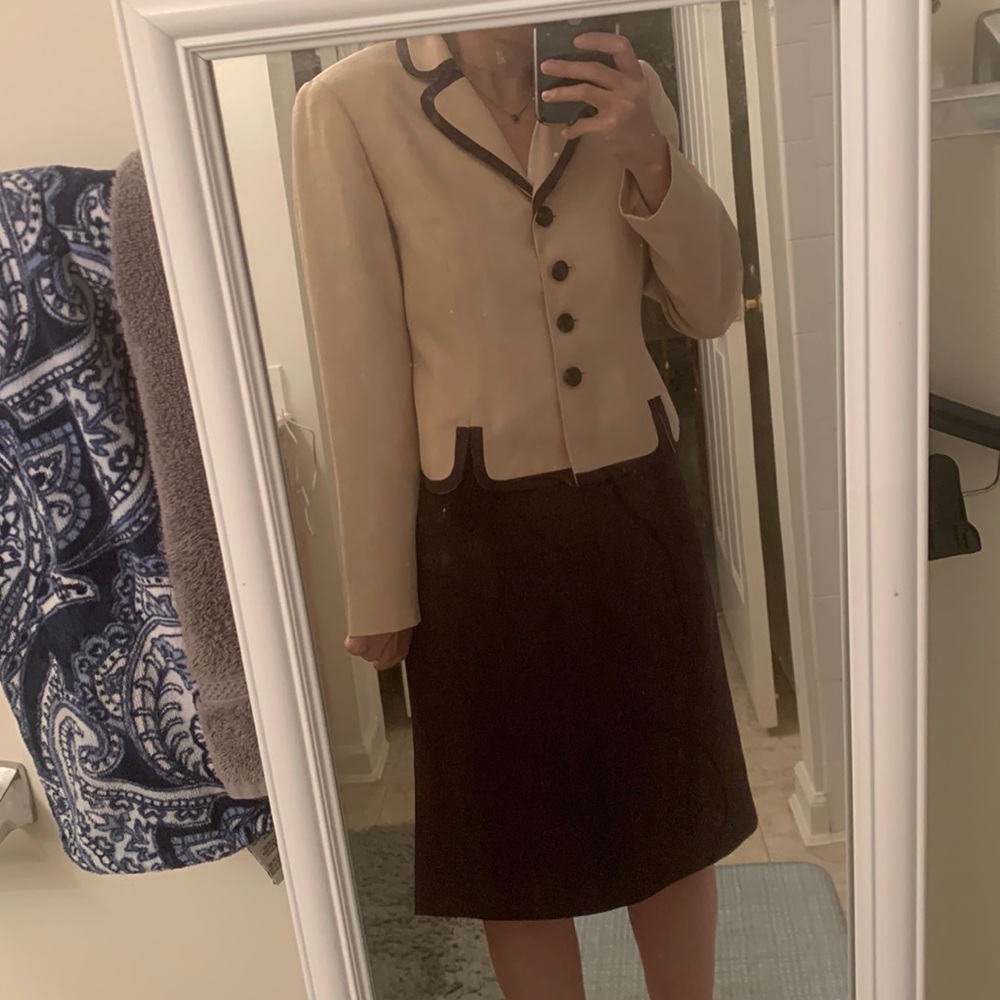 Suit Studio Gold and Brown Suit/Skirt- 4P